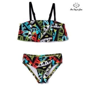 Kanu Surf Karlie Flounce Bikini Beach Sport Bikini Swimsuit Size 7